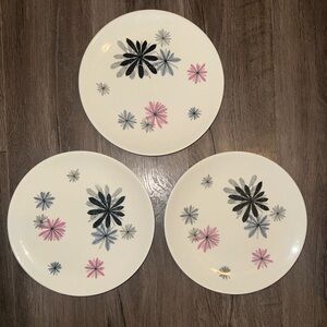 Vintage MCM Peter Terris Charpinx 9 3/4" Dinner Plates Lot Of 3 Shenango China